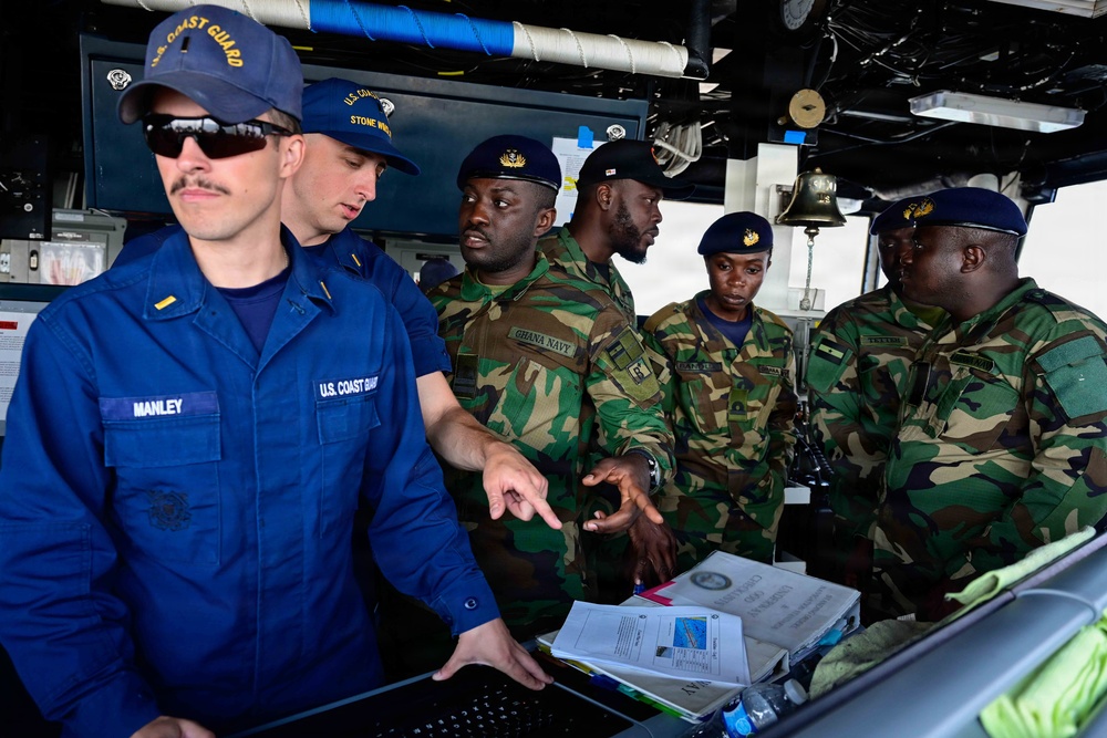 FLEETEX 250: USCGC Stone (WMSL 758) hosts African partner navies for joint operations off Virginia coast