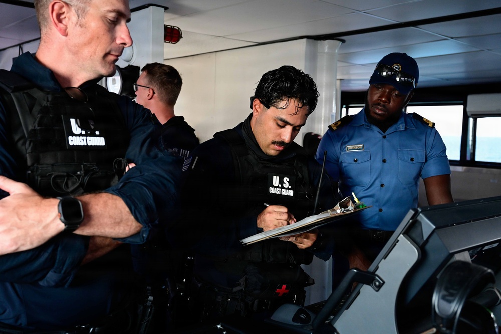 FLEETEX 250: USCGC Stone (WMSL 758) hosts African partner navies for joint operations off Virginia coast