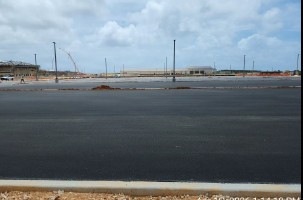 Paved parking area