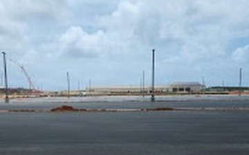Paved parking area