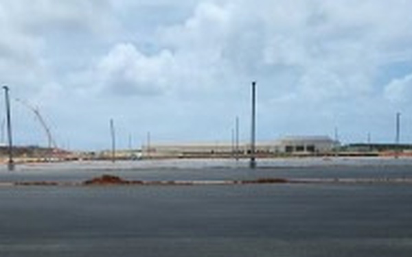 Paved parking area