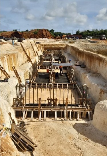 Sand filter foundation