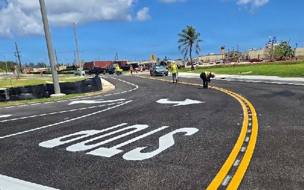 Newly paved road