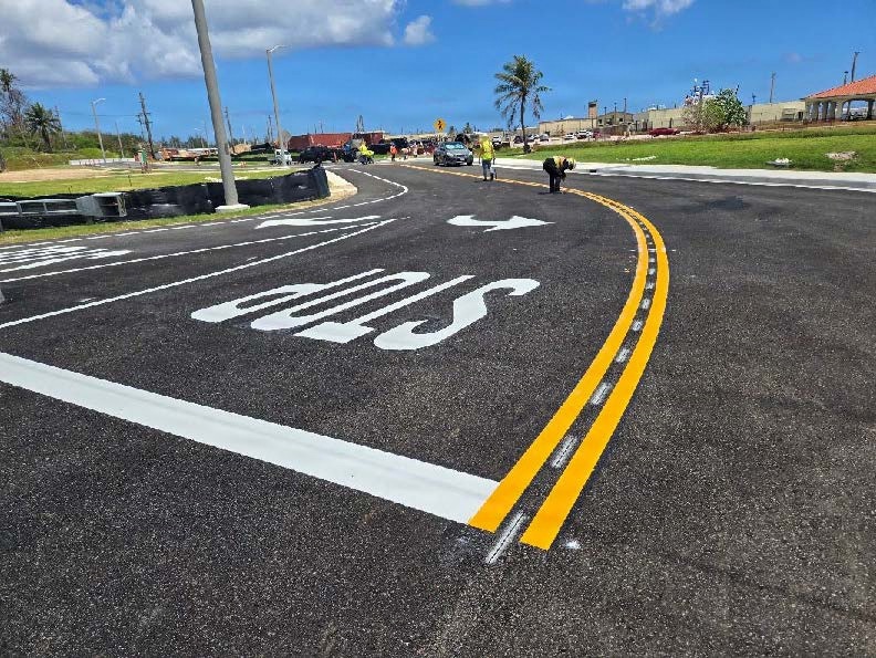 Newly paved road