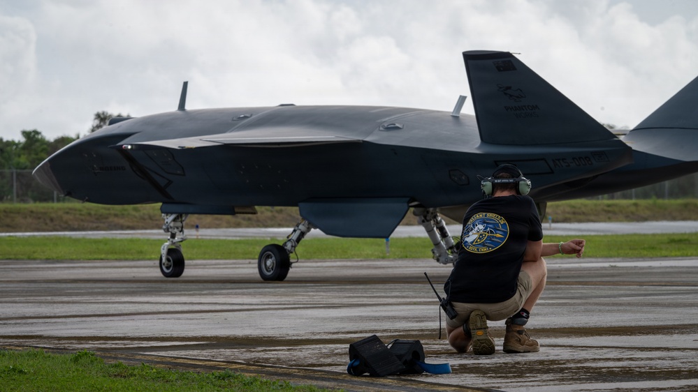 MQ-28 Ghost Bat takes flight during Exercise Valiant Shield 2026