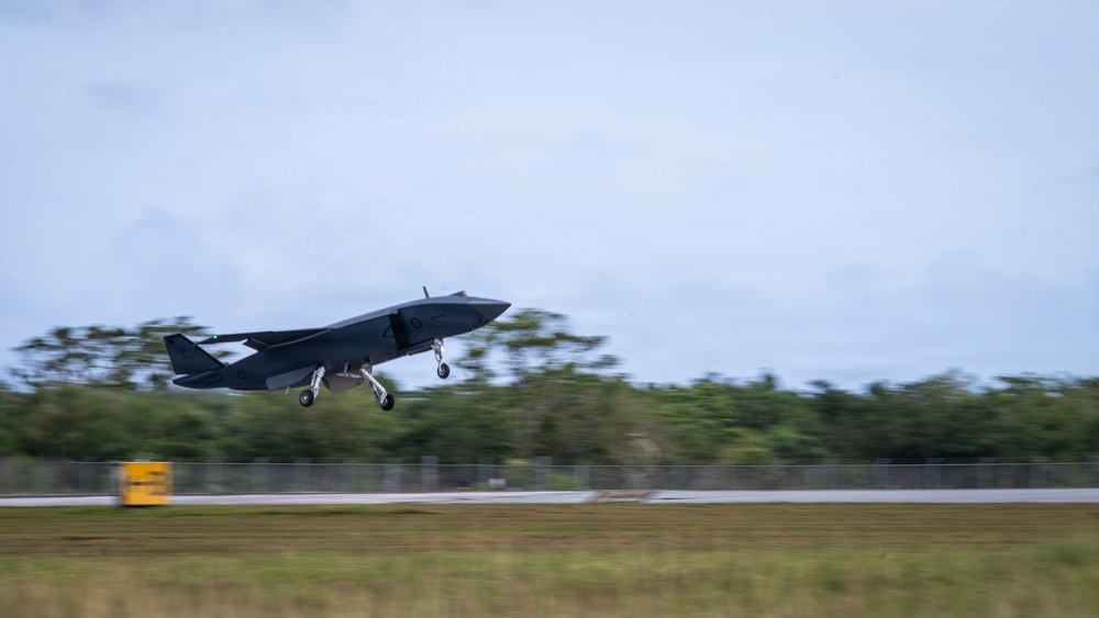 MQ-28 Ghost Bat takes flight during Exercise Valiant Shield 2026