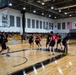 Basketball teams battle for the win