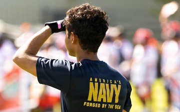 U.S., Peruvian Navy play soccer during RIMPAC