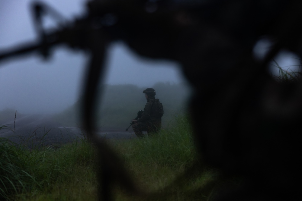HIJUDAI MANEUVER AREA, OITA, JAPAN – U.S. Marines with 12th Marine Littoral Regiment Participate in Force on Force during Exercise Resolute Dragon 26