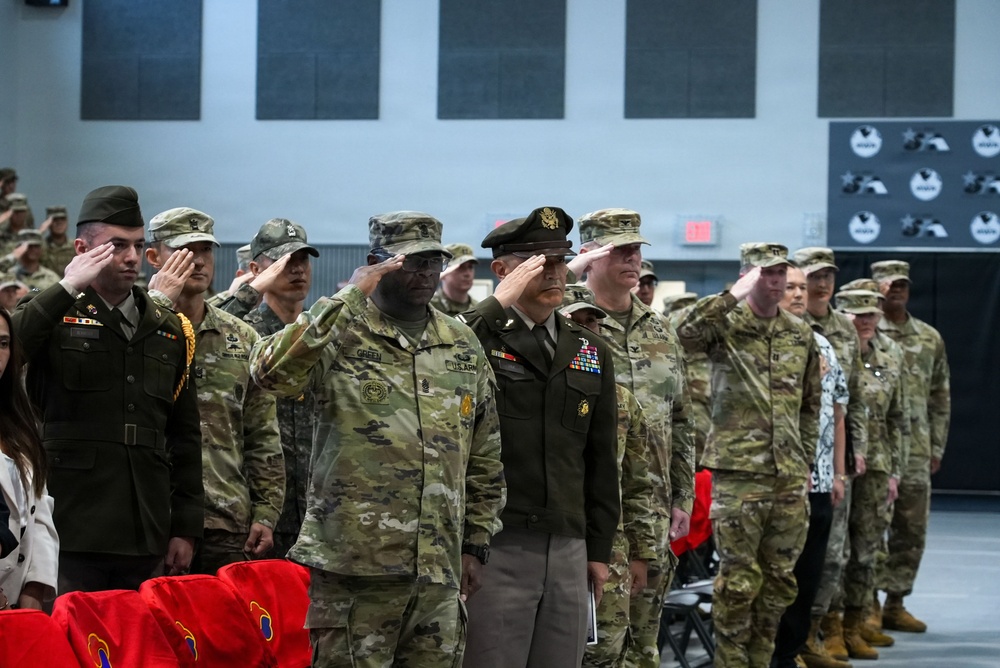 Command team honors the colors