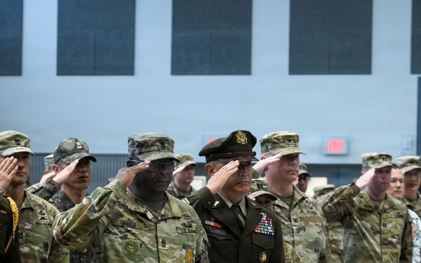 Command team honors the colors