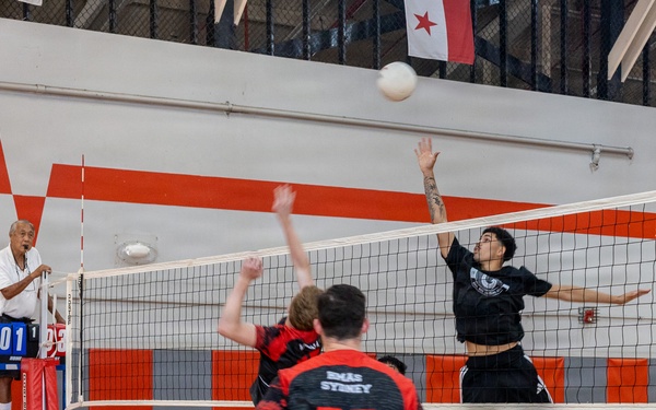 Service members compete during RIMPAC 2026 volleyball tournament