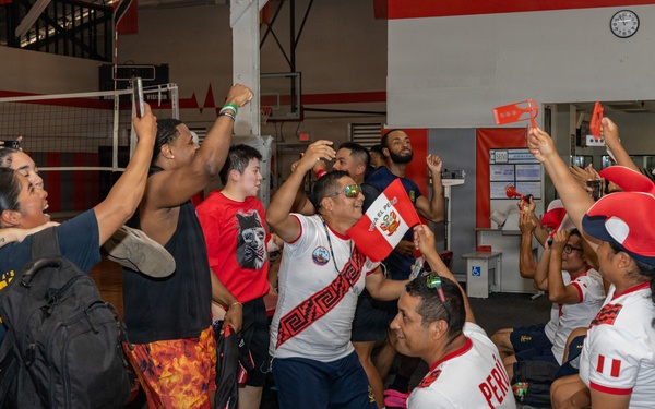 Service members compete during RIMPAC 2026 volleyball tournament