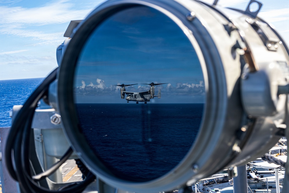 11th MEU Marines, Sailors Conduct Flight Operations Aboard USS Boxer