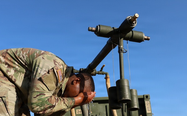 Hydration First: Soldier Tests and Uses Water Point Amid Rising Temperatures