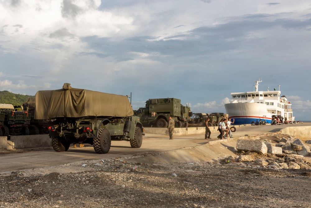 3rd Marine Littoral Regiment stages equipment for littoral mobility maneuvers during KAMANDAG 10