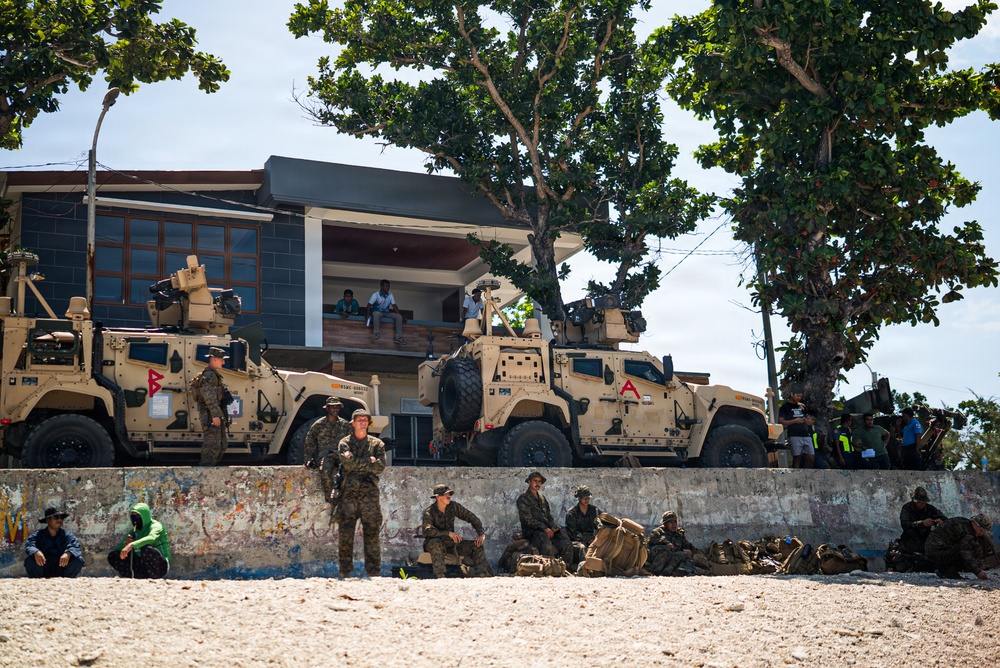 3rd Marine Littoral Regiment disembarks for maritime key terrain security operations during KAMANDAG 10