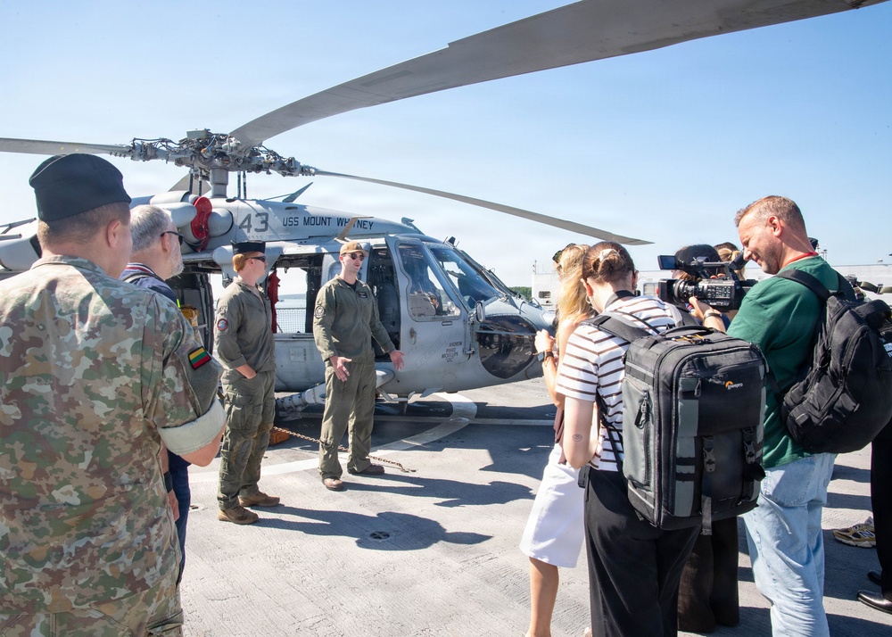 USS Mount Whitney Hosts Lithuanian Media