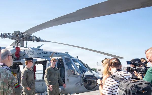 USS Mount Whitney Hosts Lithuanian Media
