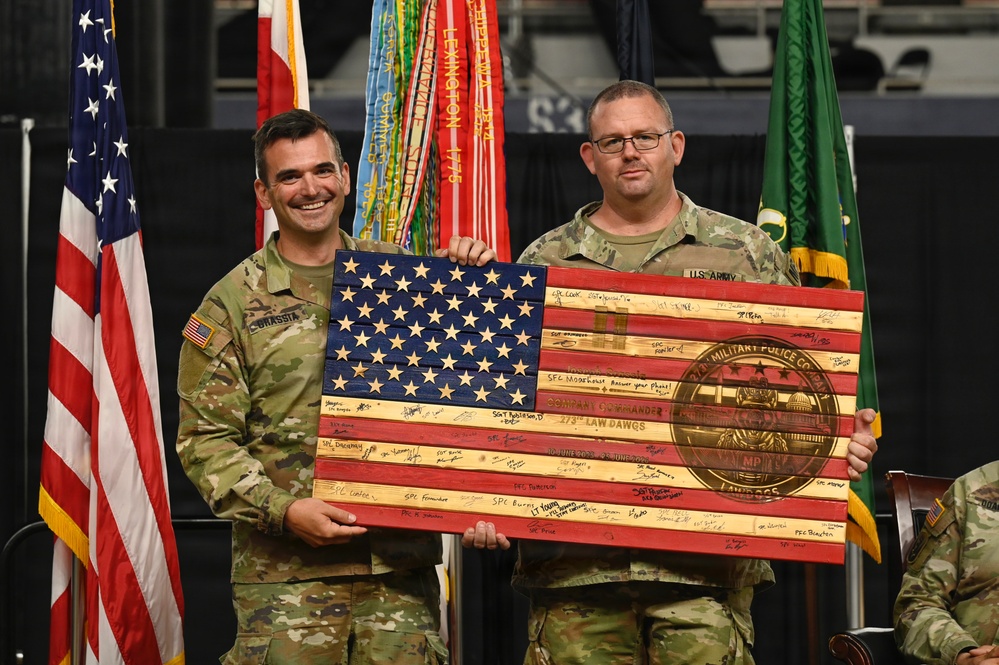 273rd Military Police Company Change of Command Ceremony
