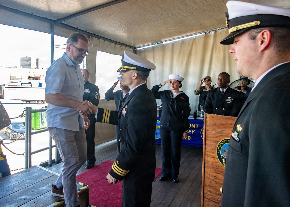 USS Mount Whitney Hosts Key Leader Engagement in Klaipeda, Lithuania