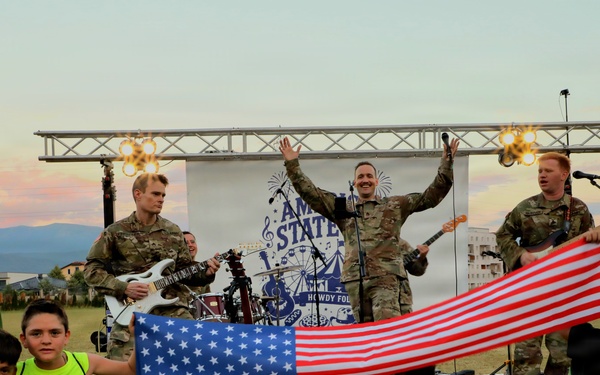 United States Army Europe and Africa Band and Chorus' Freegroove in North Macedonia.