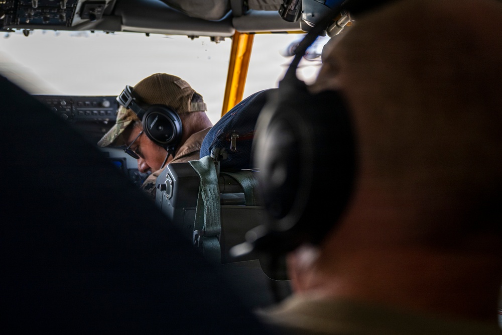 KC-135 refuels F-35As during security operations