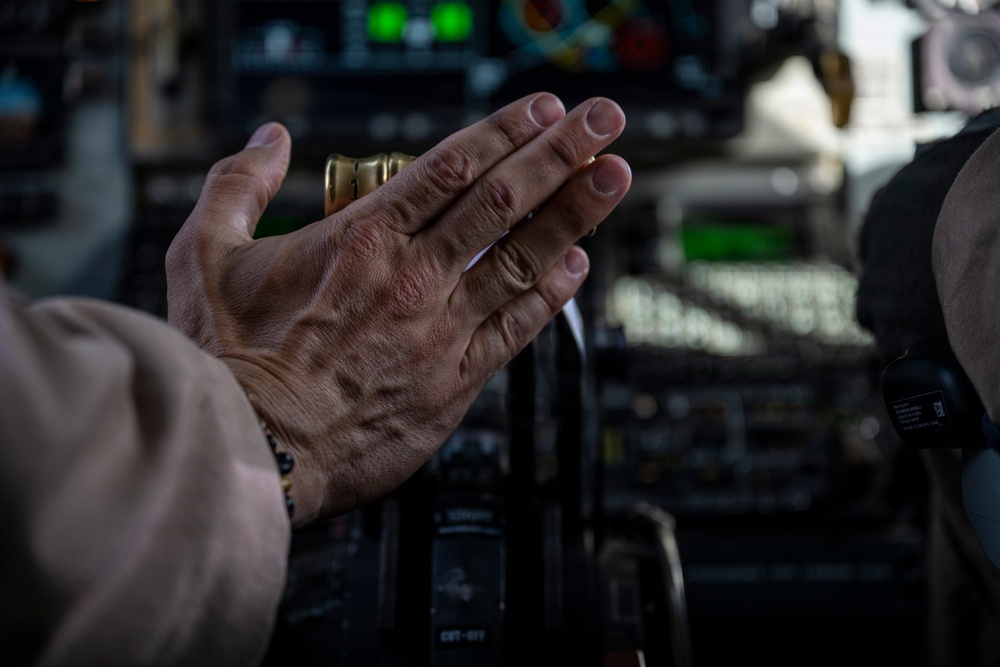 KC-135 refuels F-35As during security operations