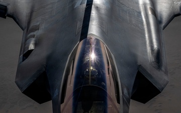KC-135 refuels F-35As during security operations