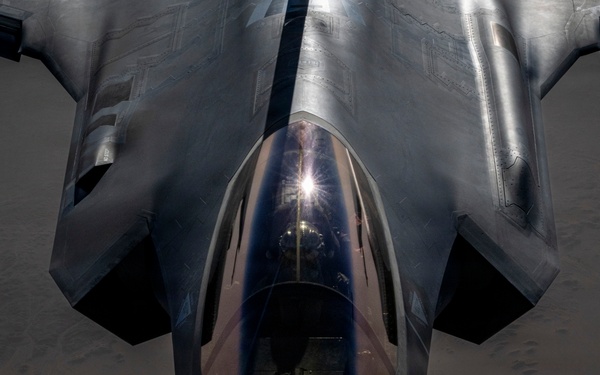KC-135 refuels F-35As during security operations