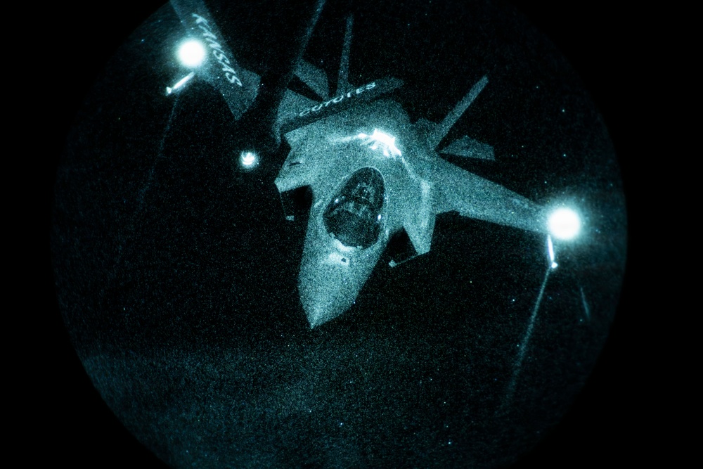 KC-135 refuels F-35As during security operations