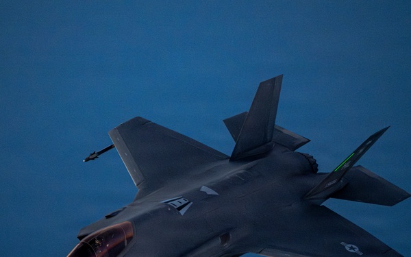 KC-135 supports security operations with F-35 aerial refueling