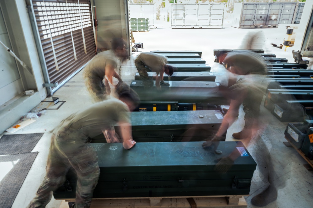 Ramstein munitions experts prepare guided missile stockpiles for shipment
