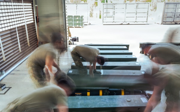 Ramstein munitions experts prepare guided missile stockpiles for shipment