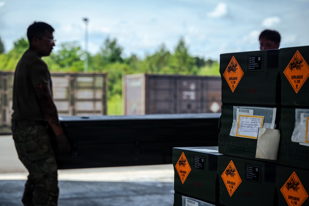 Ramstein munitions experts prepare guided missile stockpiles for shipment