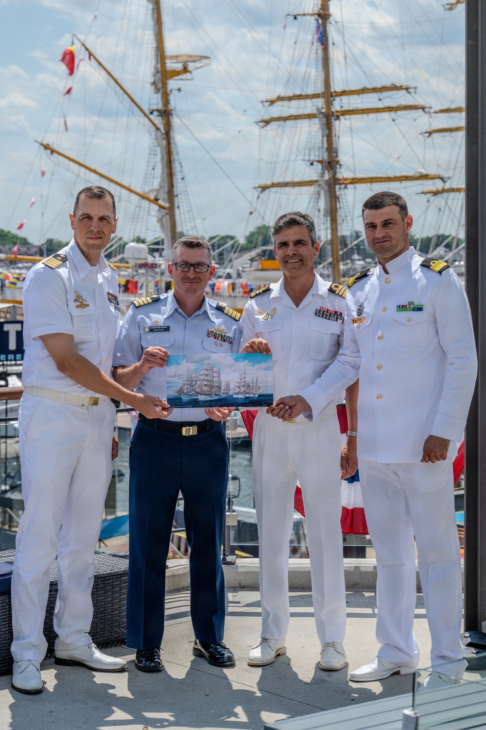 Coast Guard Atlantic Area senior leaders engage with international partners during Sail250 Virginia events