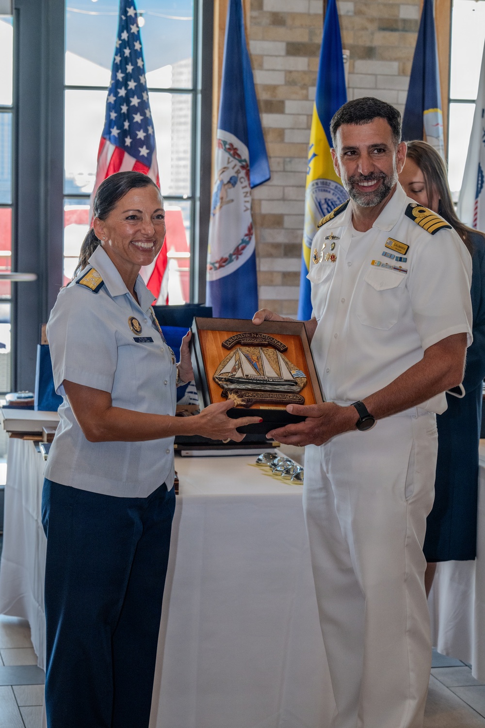 Coast Guard Atlantic Area senior leaders engage with international partners during Sail250 Virginia