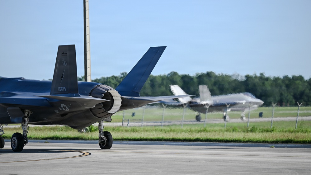 125th Fighter Wing crew chiefs prepare F-35A Lightning II aircraft for flight operations