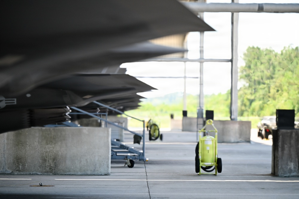 125th Fighter Wing crew chiefs prepare F-35A Lightning II aircraft for flight operations