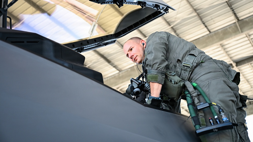 125th Fighter Wing crew chiefs prepare F-35A Lightning II aircraft for flight operations