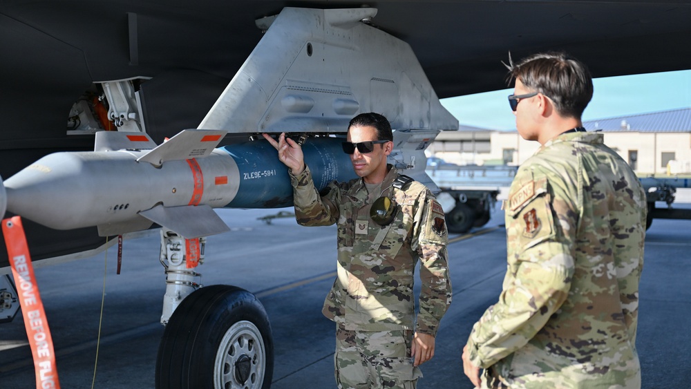 125th Fighter Wing weapons Airmen prepare and load munitions onto F-35A Lightning II aircraft