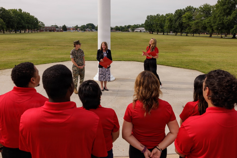 Marine Corps Marathon Office Award Ceremony for Angela Anderson