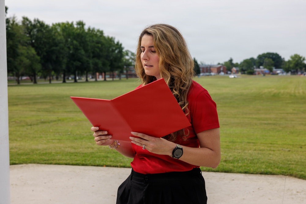 Marine Corps Marathon Office Award Ceremony for Angela Anderson