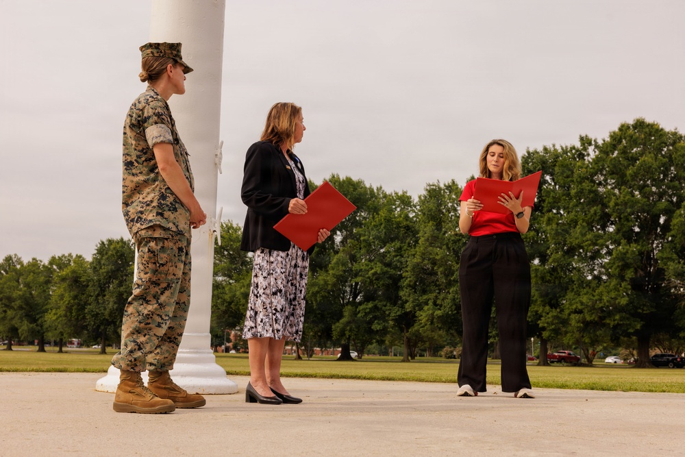 Marine Corps Marathon Office Award Ceremony for Angela Anderson