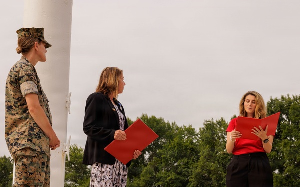 Marine Corps Marathon Office Award Ceremony for Angela Anderson
