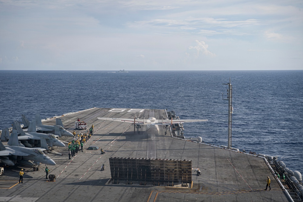 C-2A Greyhound from "Rawhides" Conducts Last Catapult Launch From an Aircraft Carrier