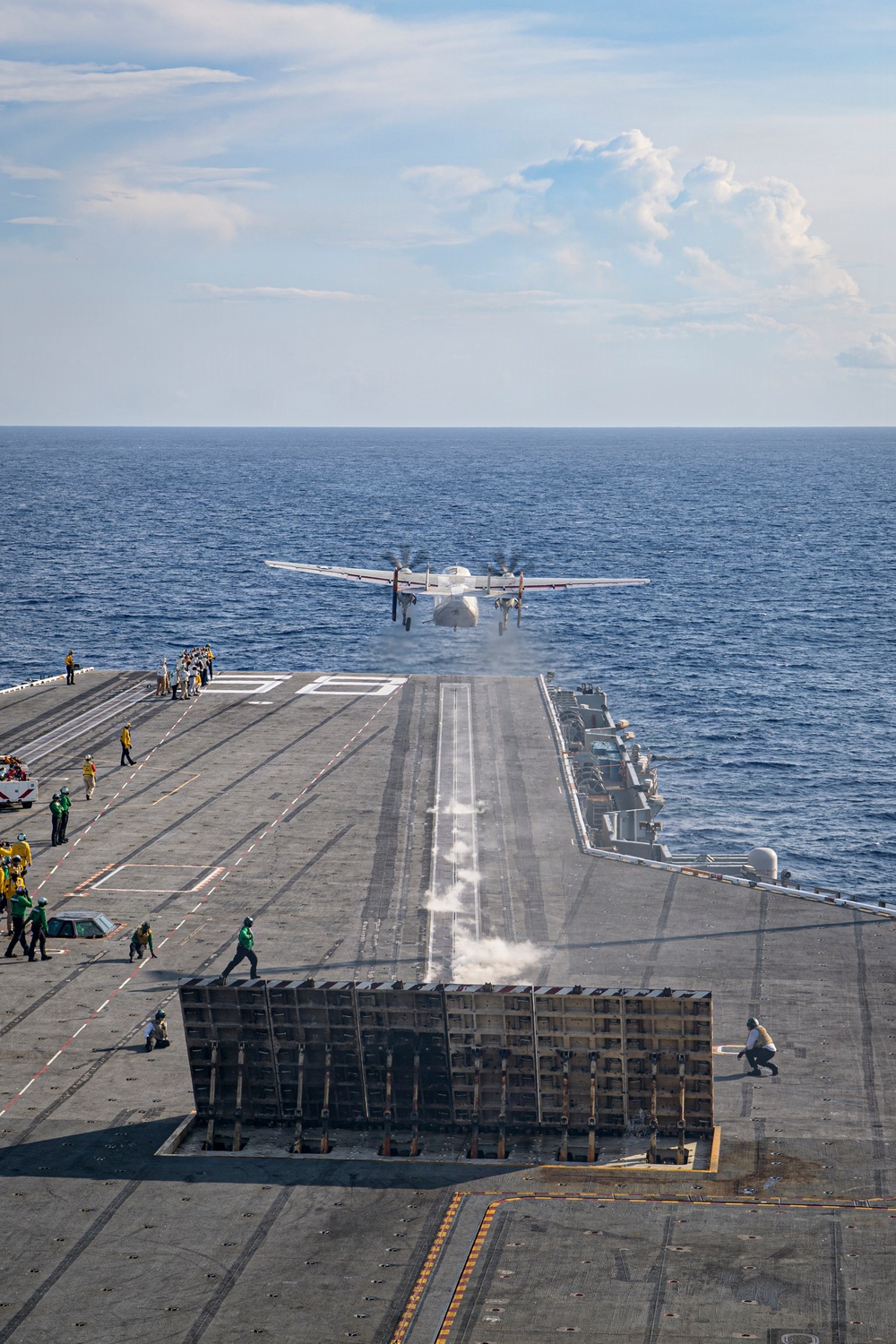 C-2A Greyhound from "Rawhides" Conducts Last Catapult Launch From an Aircraft Carrier