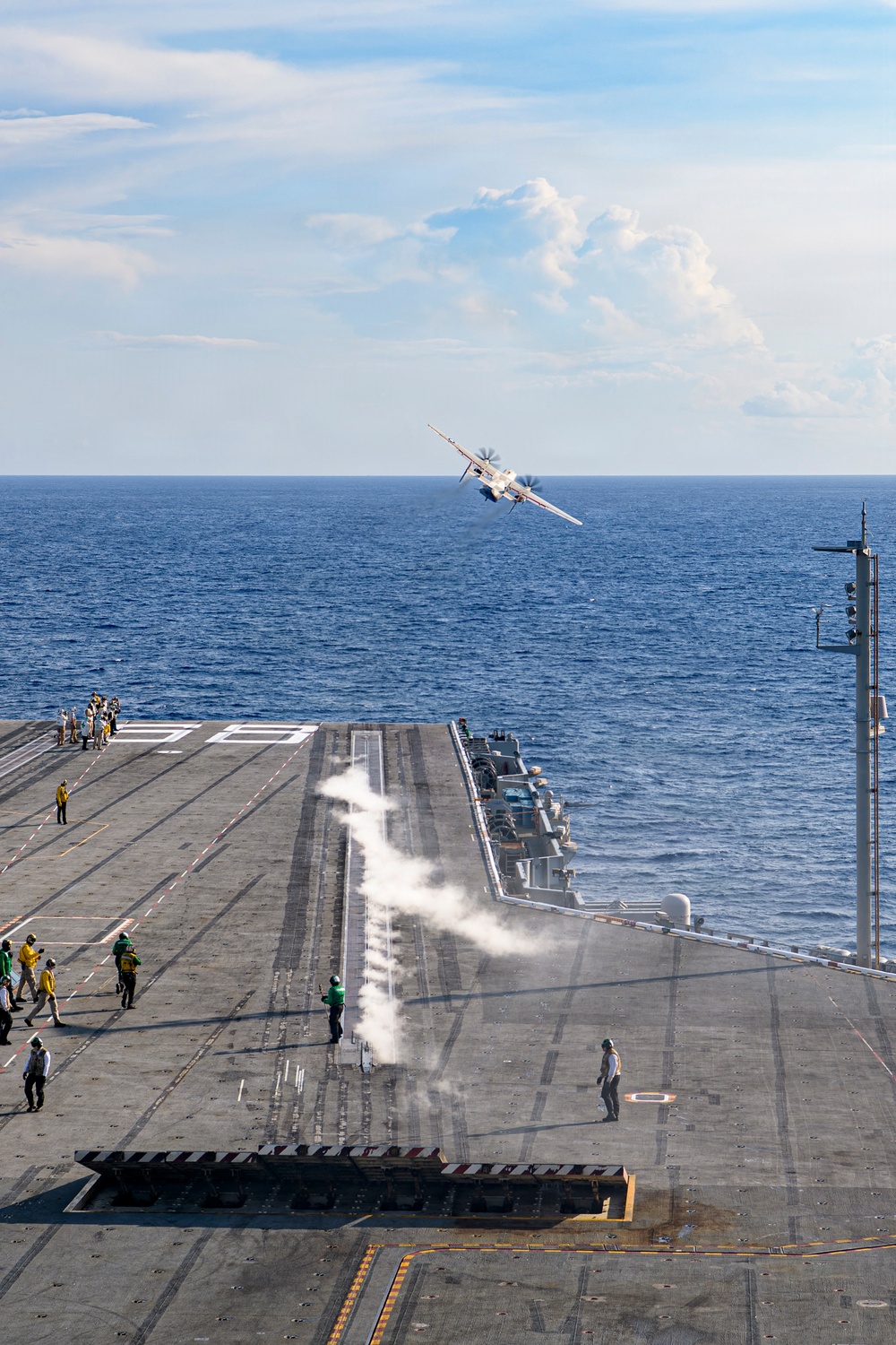 C-2A Greyhound from "Rawhides" Conducts Last Catapult Launch From an Aircraft Carrier