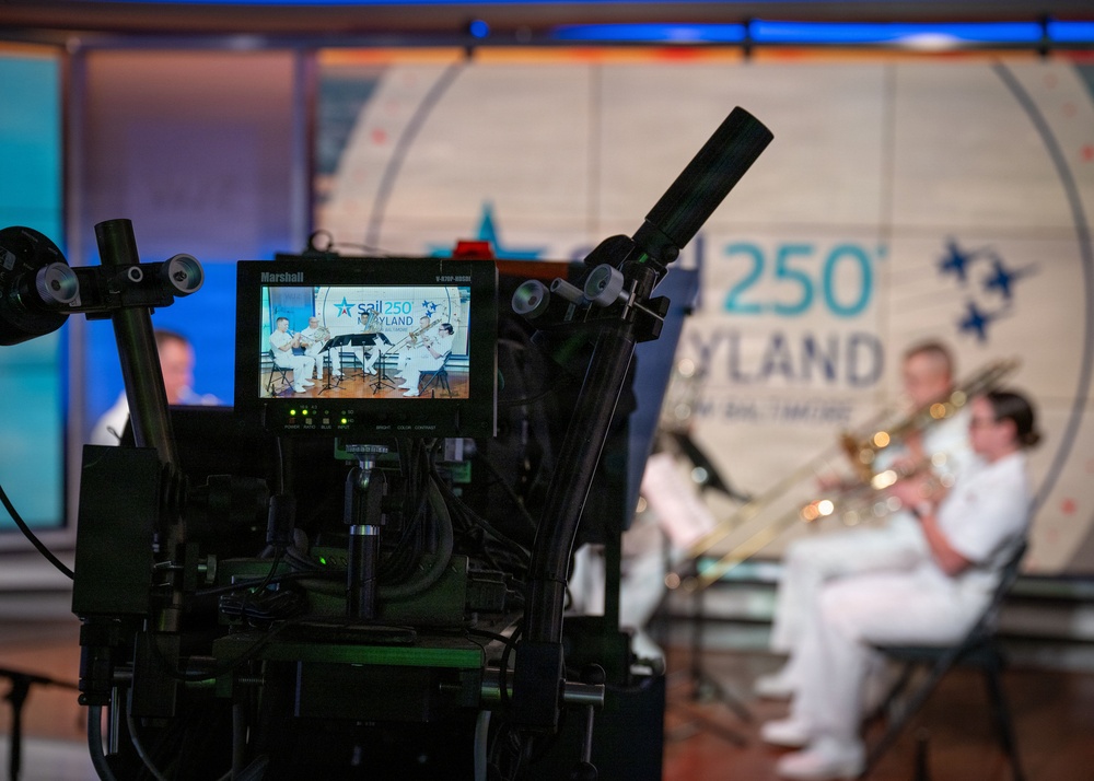 US Navy Band Brass Quintet plays at WJZ-TV Baltimore