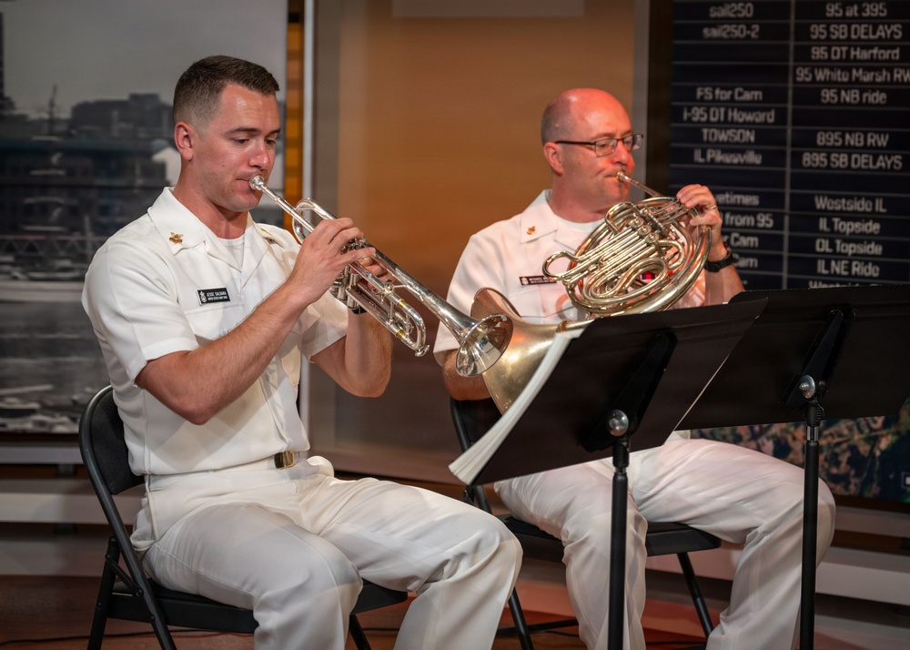 US Navy Band Brass Quintet plays at WJZ-TV Baltimore